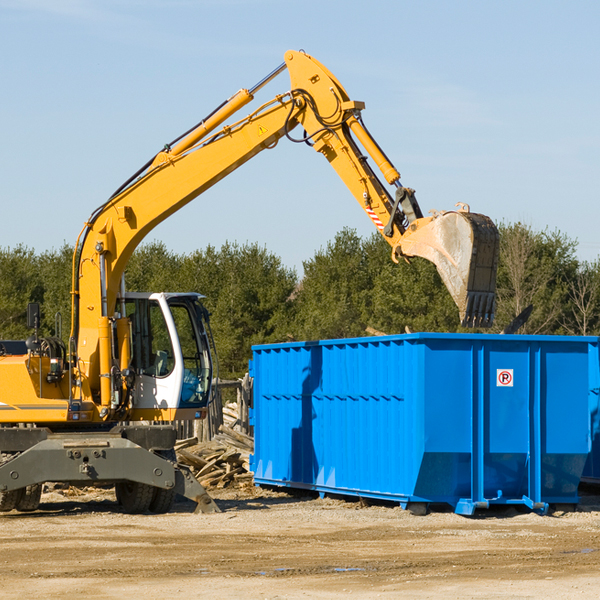 are there any restrictions on where a residential dumpster can be placed in Bohners Lake